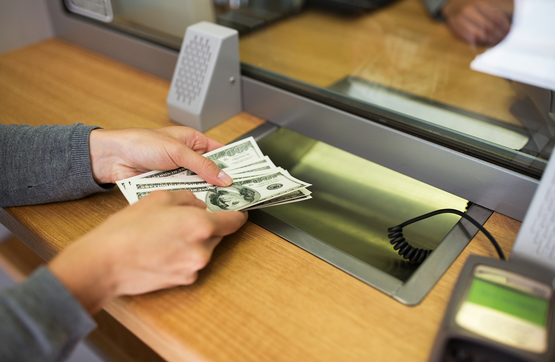 Airport and mall exchange counters